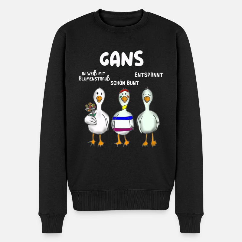 Gans Gänse Gänsehalter Gänsezüchter - Männer Premium Bio Pullover - Schwarz