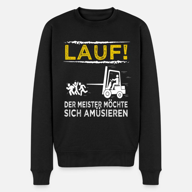 Staplerfahrer Lagerist Gabelstaplerfahrer - Männer Premium Bio Pullover - Schwarz