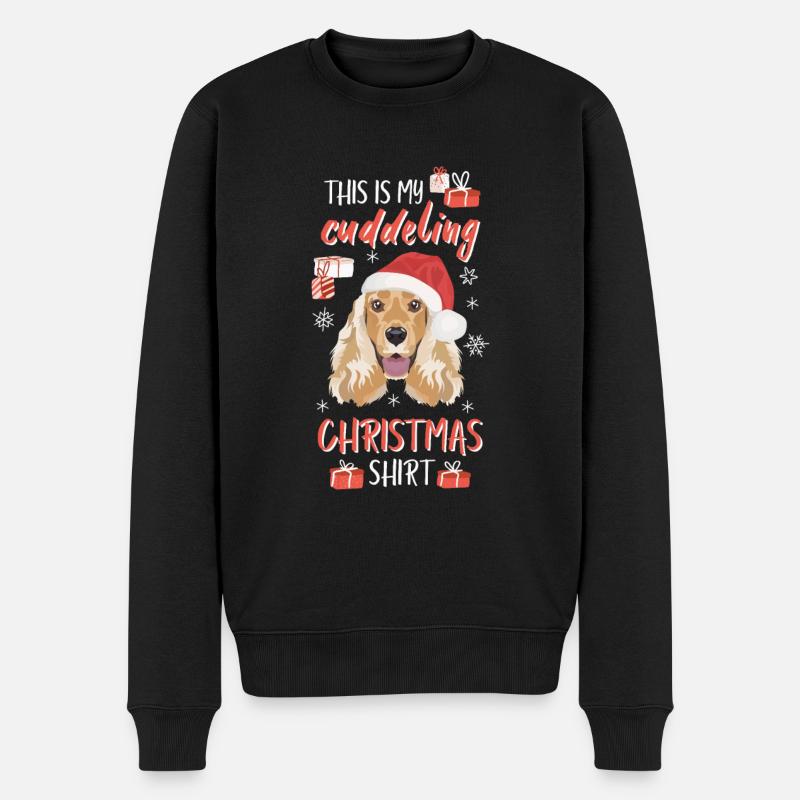 English Cocker Spaniel Weihnachten - Männer Premium Bio Pullover - Schwarz