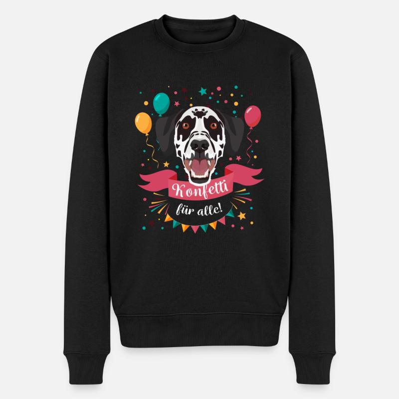 Dalmatiner Karneval Fasching - Männer Premium Bio Pullover - Schwarz