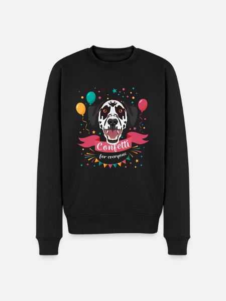 Dalmatiner Karneval Fasching - Männer Premium Bio Pullover - Schwarz