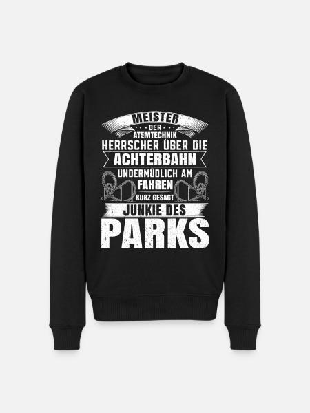 Achterbahn Freizeitpark Rollercoaster - Männer Premium Bio Pullover - Schwarz