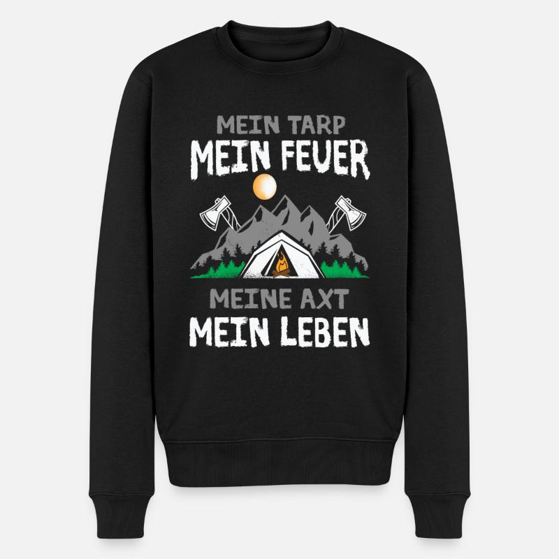 Bushcraft Survival - Männer Premium Bio Pullover - Schwarz