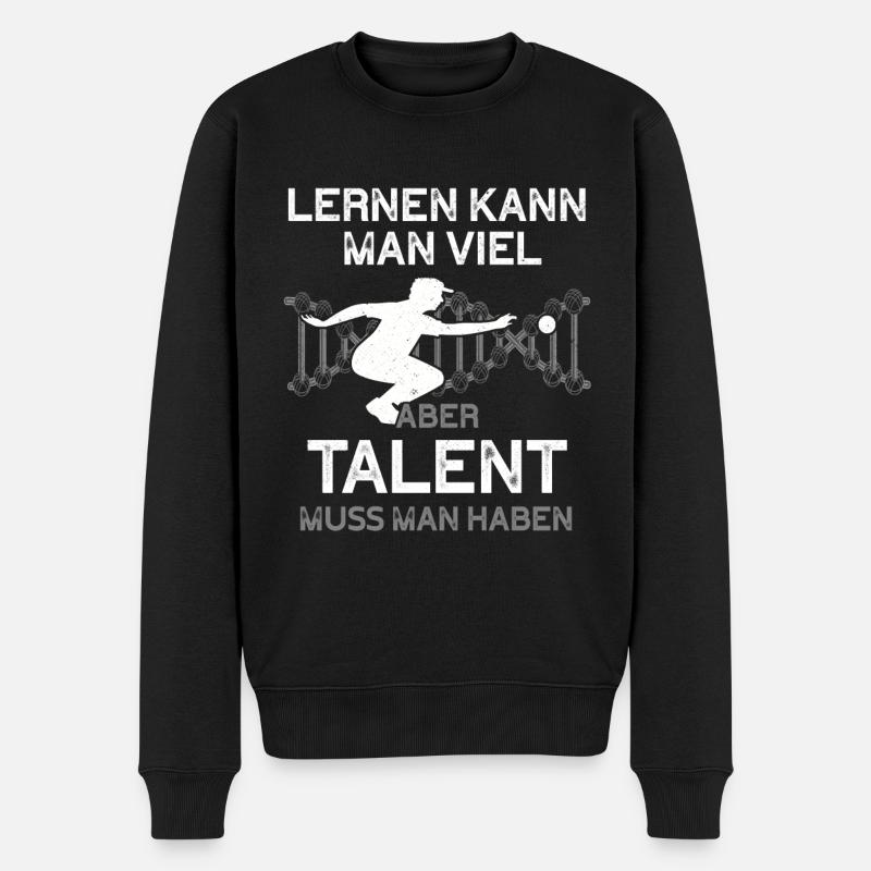 Boule Spiel Petanque Crossboule - Männer Premium Bio Pullover - Schwarz