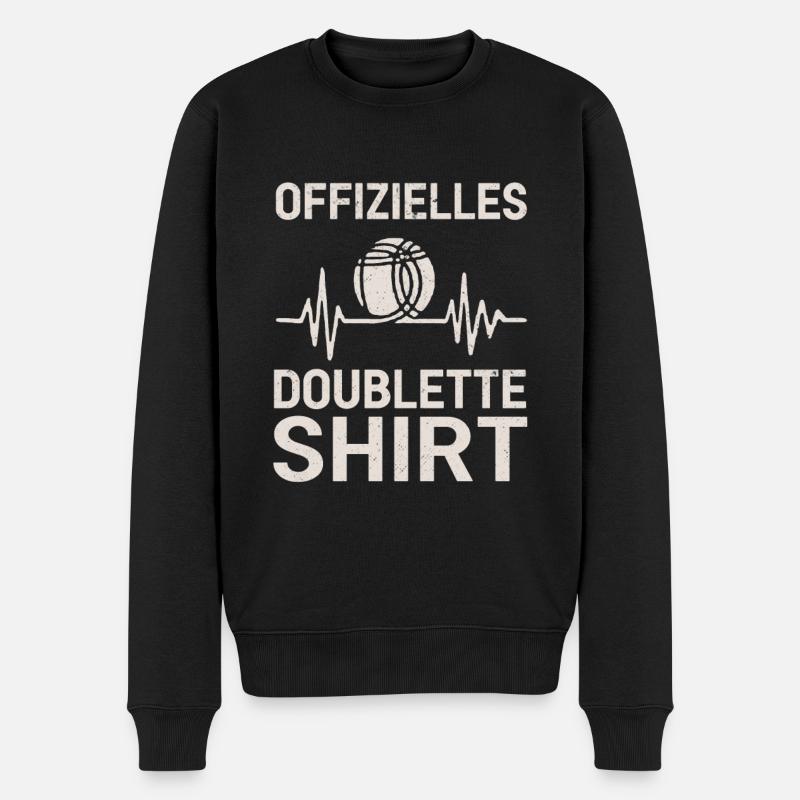 Boule Spiel Petanque Crossboule - Männer Premium Bio Pullover - Schwarz
