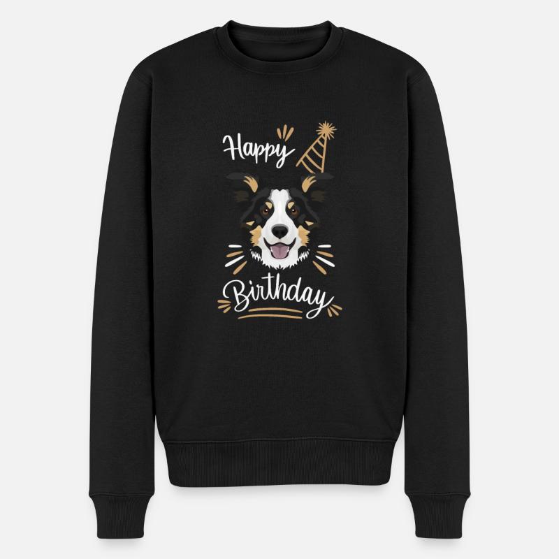 Cadeau d’anniversaire Border Collie - Pull Premium bio Homme - noir