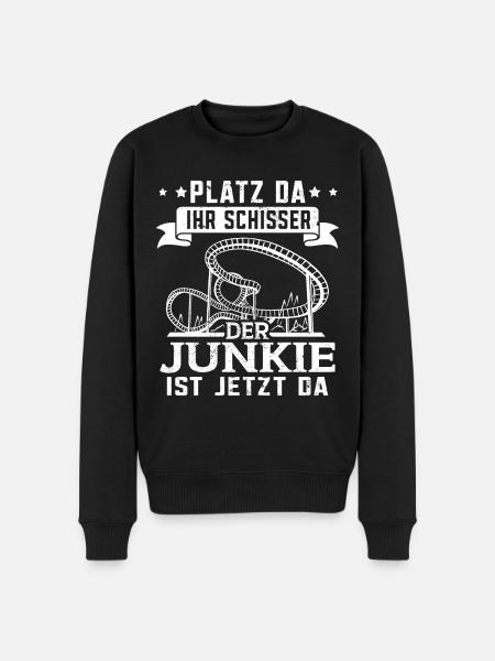 Achterbahn Freizeitpark Rollercoaster - Männer Premium Bio Pullover - Schwarz
