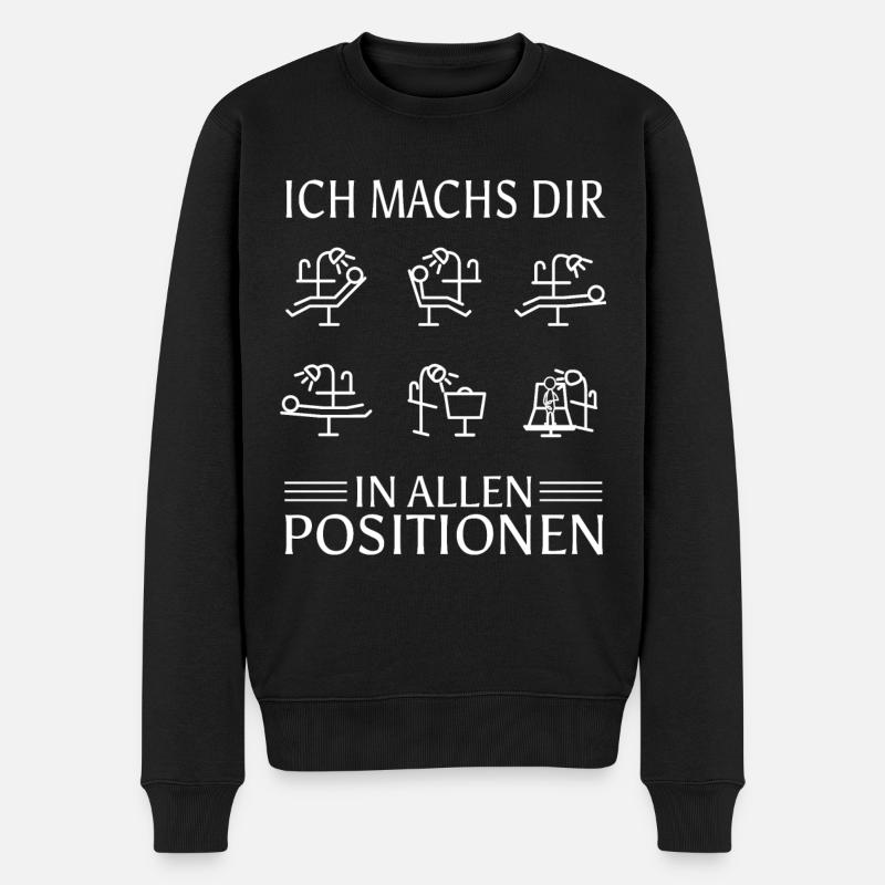Zahnarzt Spruch Zahnmedizin Zahnchirurg - Männer Premium Bio Pullover - Schwarz