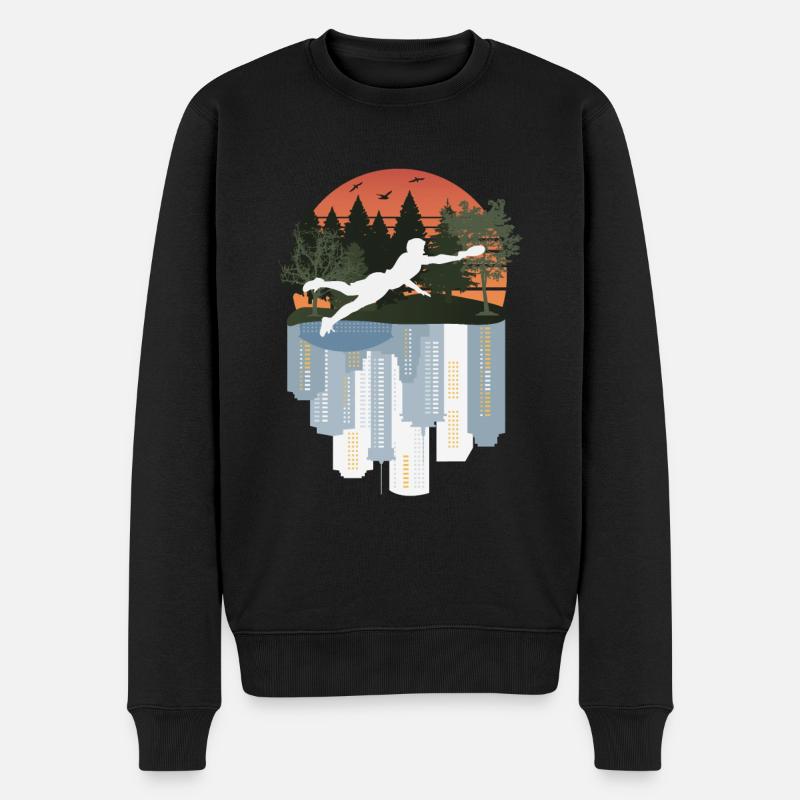 Frisbee ultime, nature merveilleuse - Pull Premium bio Homme - noir