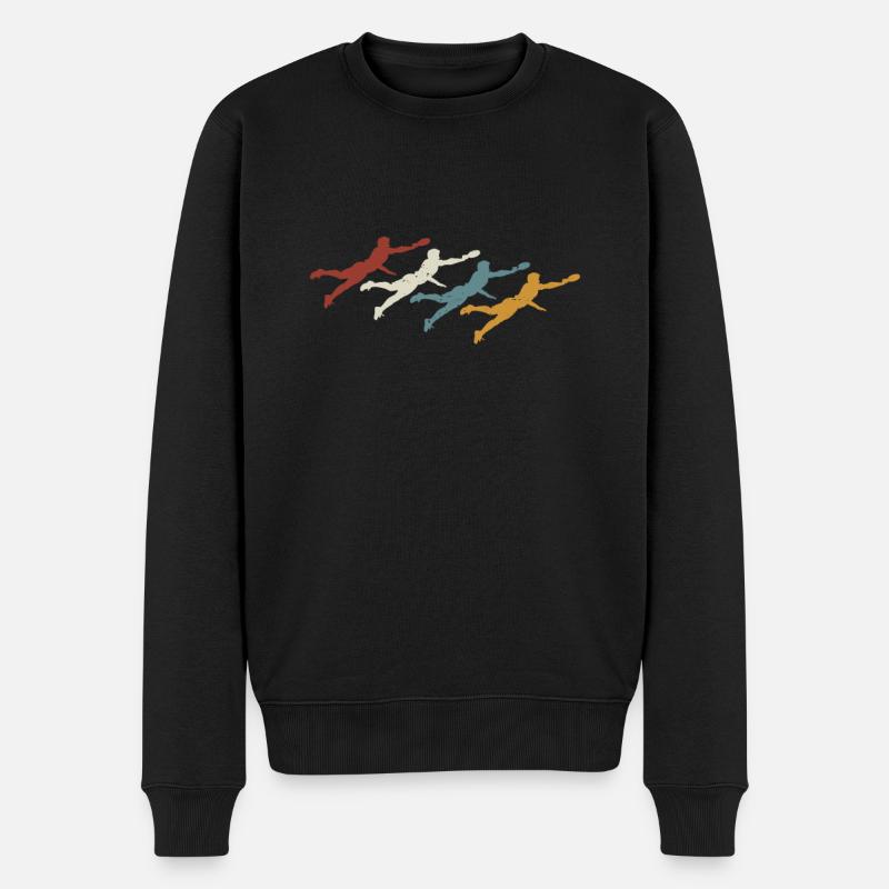 Rétro vintage Ultimate Frisbee - Pull Premium bio Homme - noir