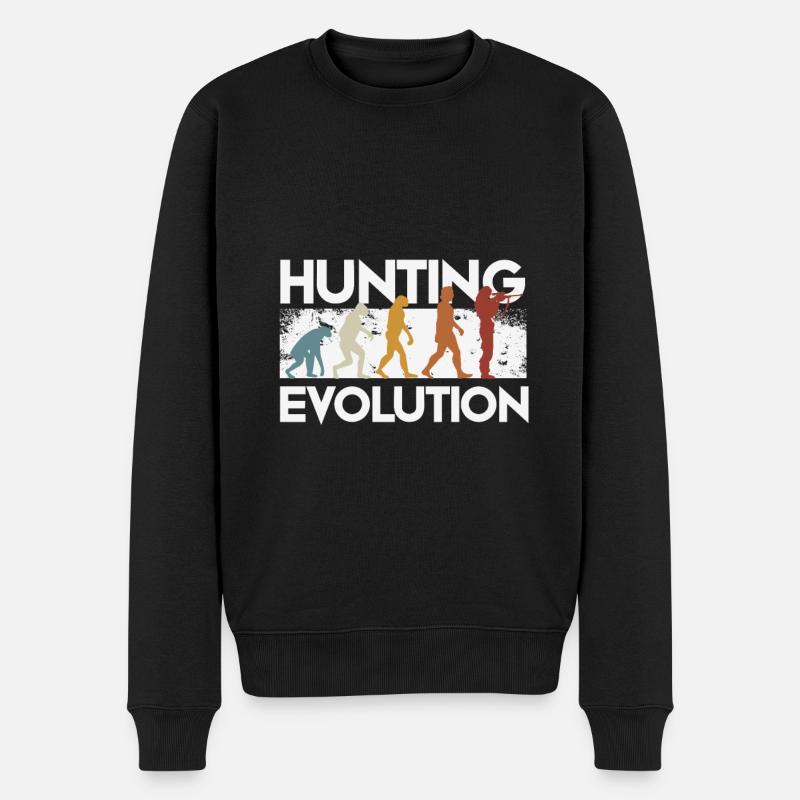 Évolution des chasseurs - Pull Premium bio Homme - noir