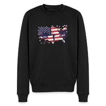 American Flag Slackline - Men's Premium Organic Jumper - black - Front - Nico (187cm)