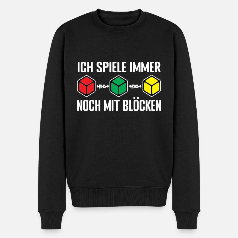 Krypto Trader Bitcoin - Männer Premium Bio Pullover - Schwarz