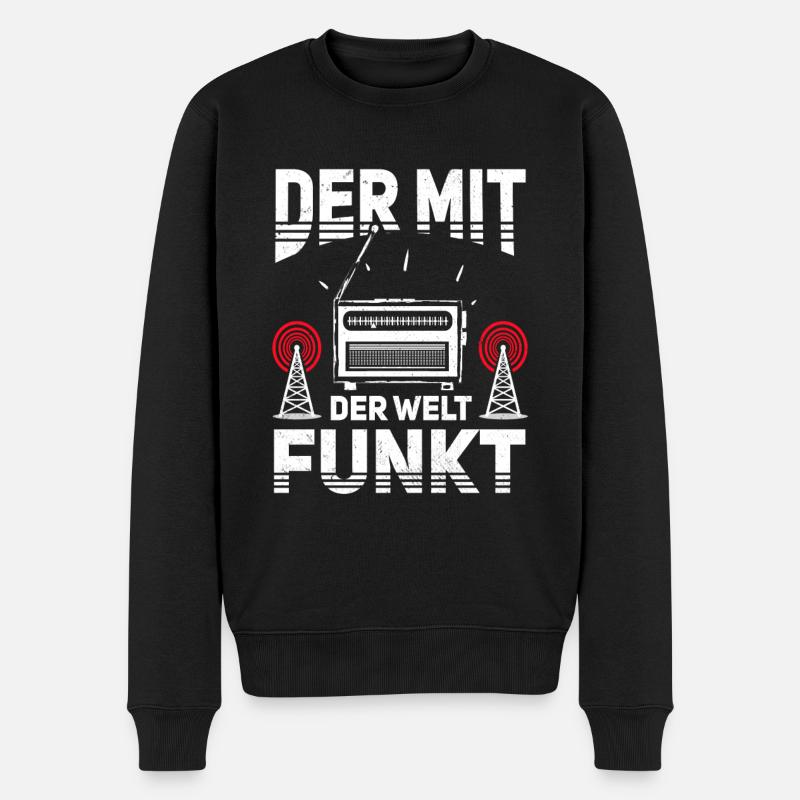 Amateurfunken Hobby Funker Ham radio Funkgerät - Männer Premium Bio Pullover - Schwarz