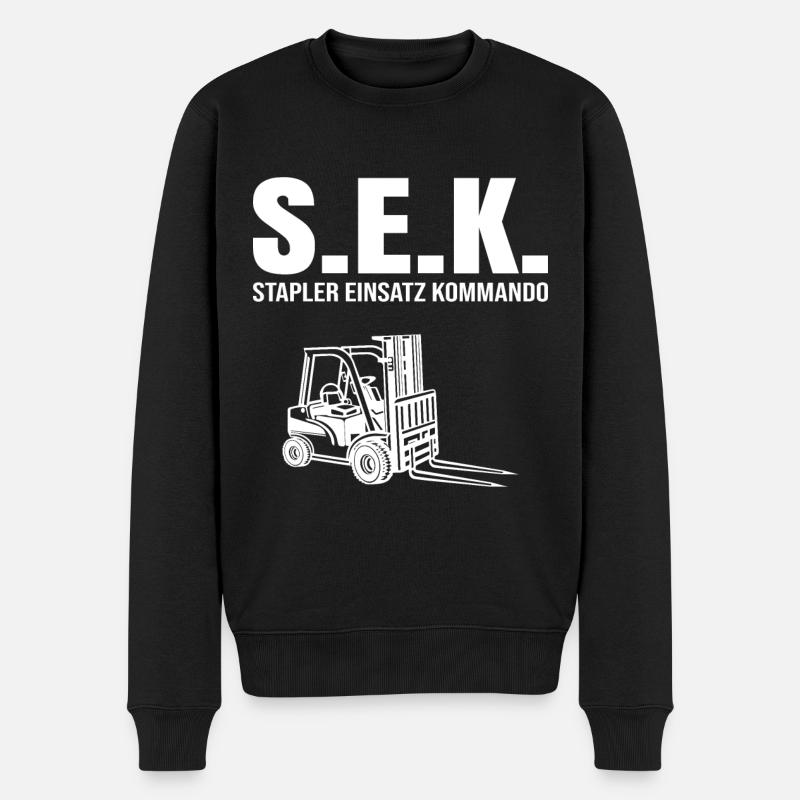 Staplerfahrer Lagerist Gabelstaplerfahrer - Männer Premium Bio Pullover - Schwarz
