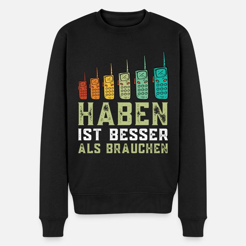 Amateurfunken Hobby Funker Funkgerät - Männer Premium Bio Pullover - Schwarz