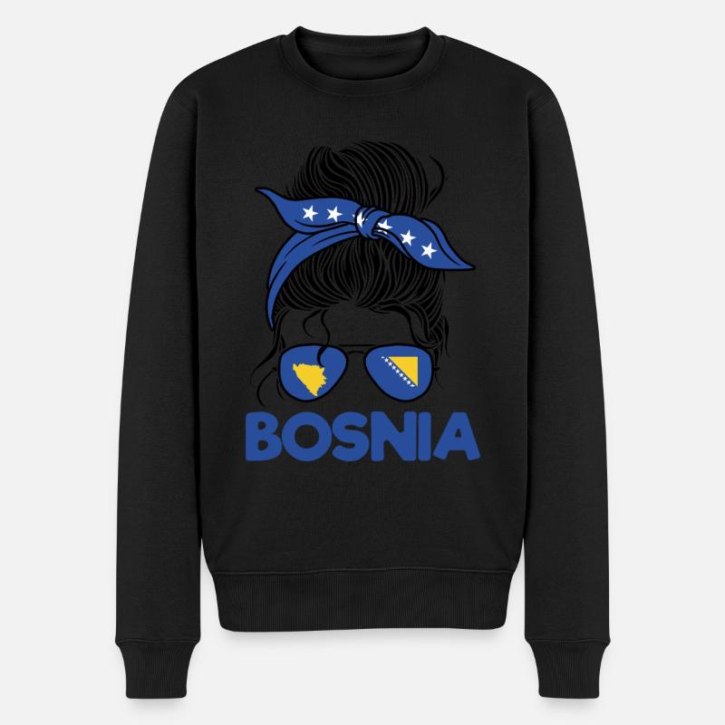 Jebiga Brate Balkan Serbien - Männer Premium Bio Pullover - Schwarz