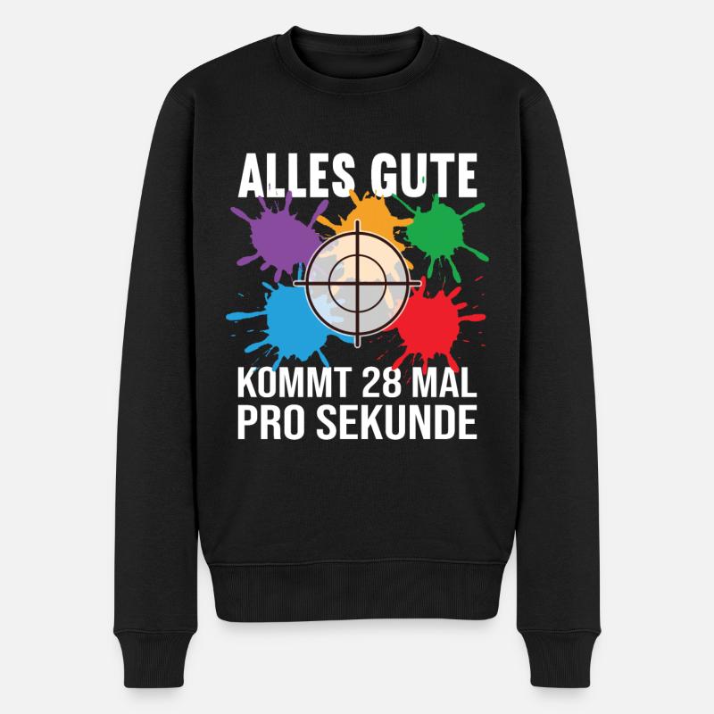 Paintball Gotcha Paintballspieler - Männer Premium Bio Pullover - Schwarz