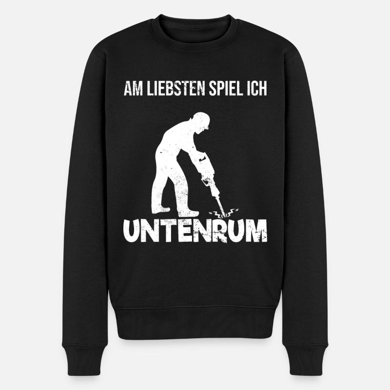 Straßenbauer Straßenbau - Männer Premium Bio Pullover - Schwarz