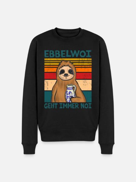 Hessen Frankfurt Apfelwein - Männer Premium Bio Pullover - Schwarz