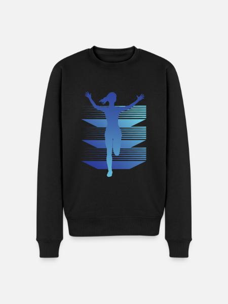 Geometry Marathon, Trail Running - Men's Premium Organic Jumper - black