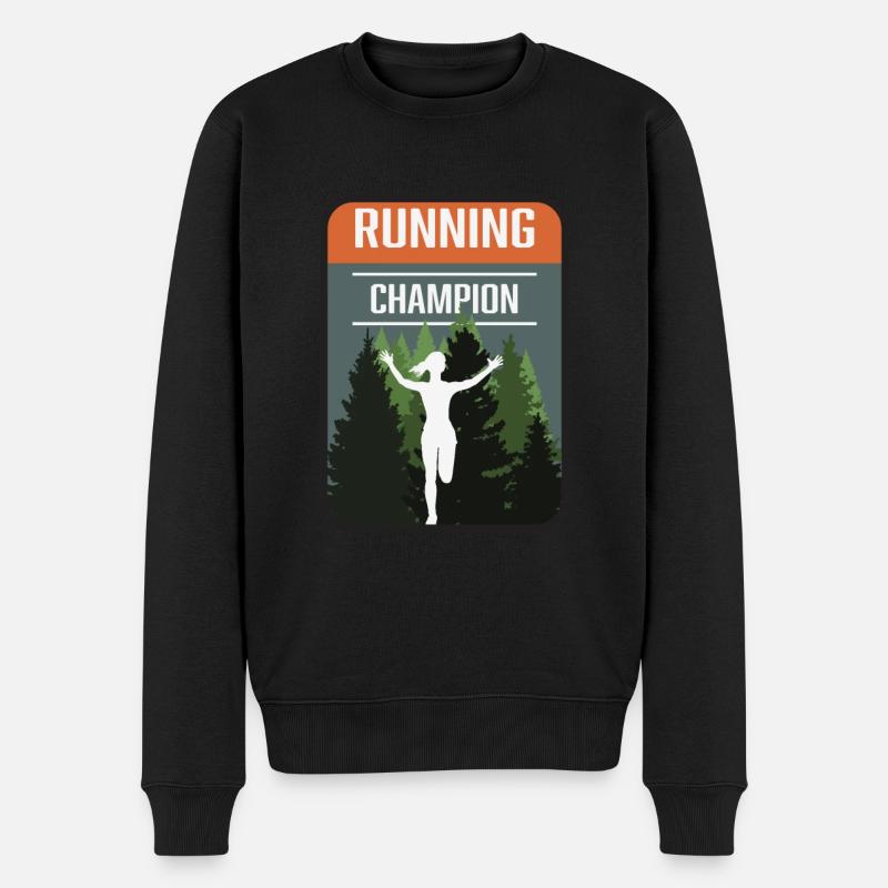 Marathon, Trail Running Champion - Pull Premium bio Homme - noir