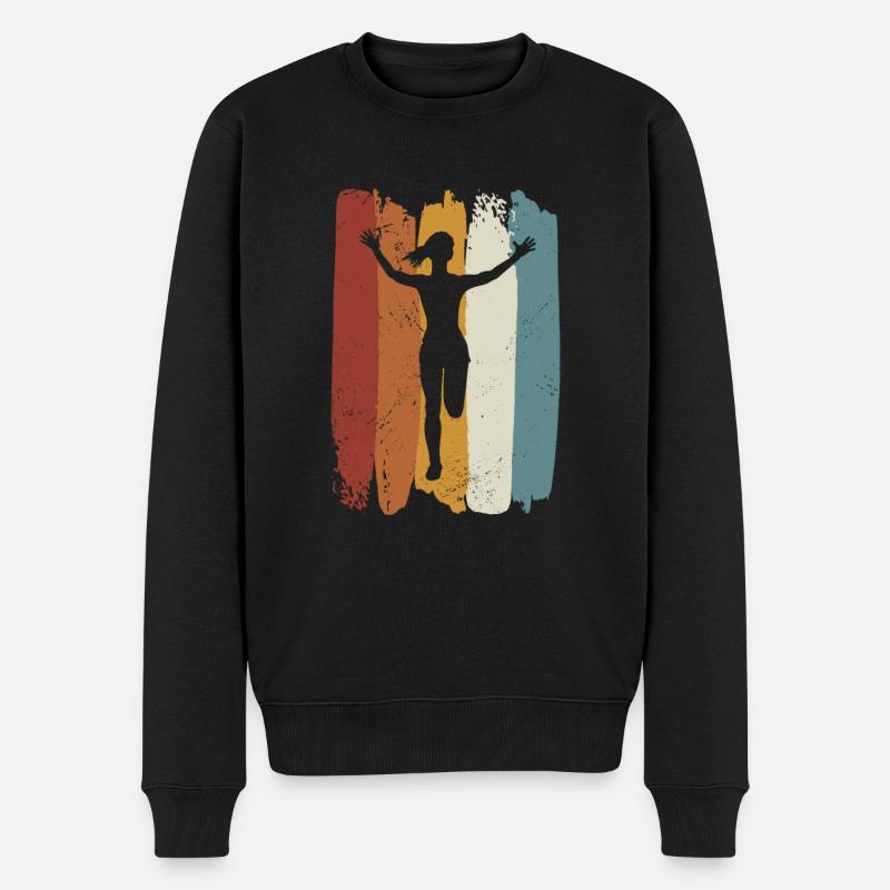 Marathon rétro, Trail Running - Pull Premium bio Homme - noir