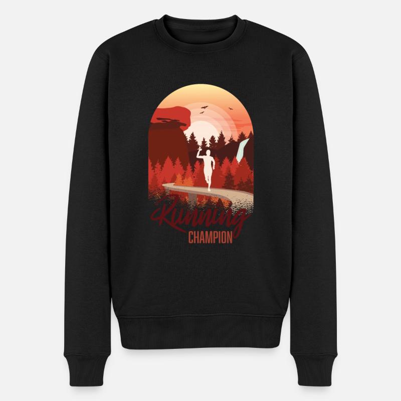 Marathon, Trail Running Champion - Pull Premium bio Homme - noir