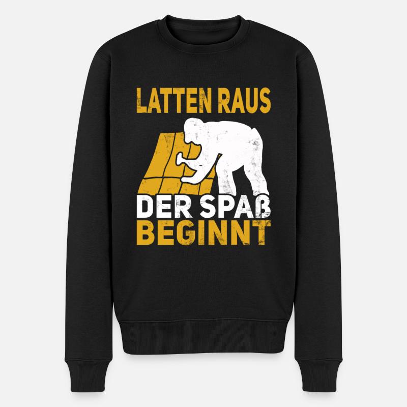 Dachdecker geschenk dachdeckermeister - Männer Premium Bio Pullover - Schwarz