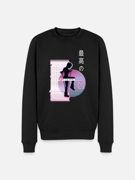 Vaporwave Metaverse Rope Jumping - Men's Premium Organic Jumper - black