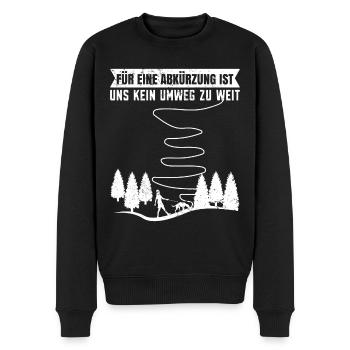 Mantrailing Hundesport Fährtenhund - Männer Premium Bio Pullover - Schwarz - Vorne - Nico (187cm)