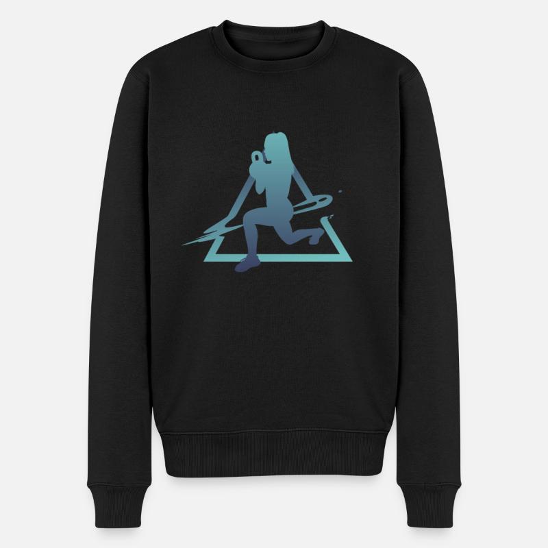 Geometrie HIIT - Männer Premium Bio Pullover - Schwarz