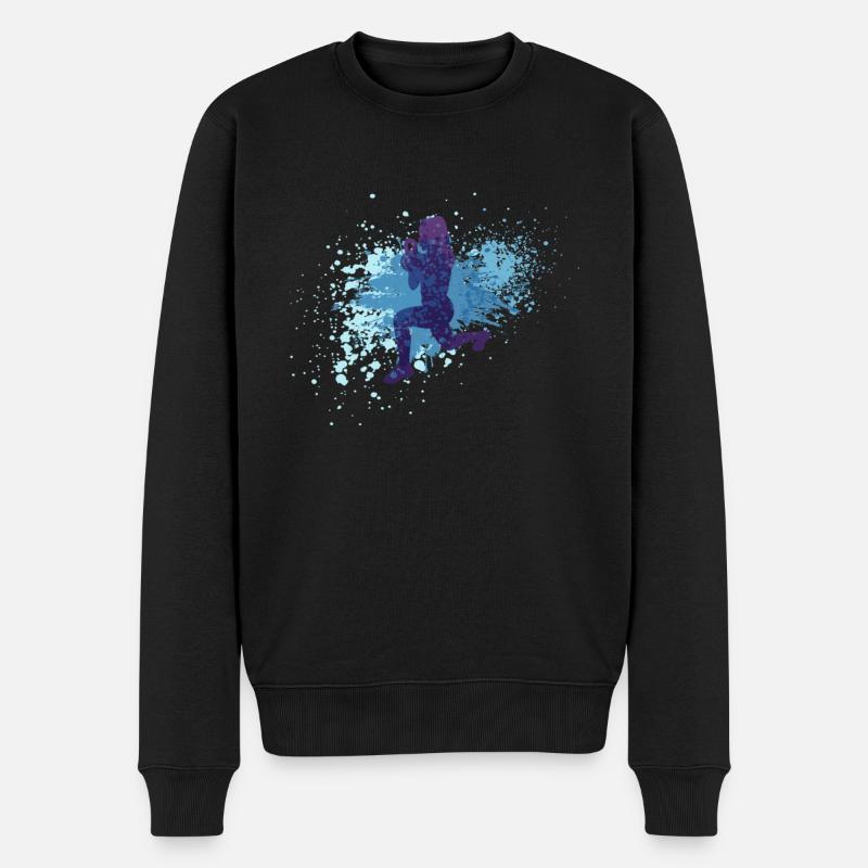 Splash HIIT - Männer Premium Bio Pullover - Schwarz