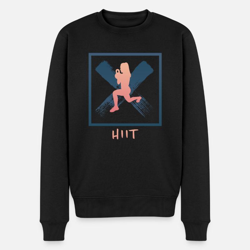 Grunge HIIT - Männer Premium Bio Pullover - Schwarz