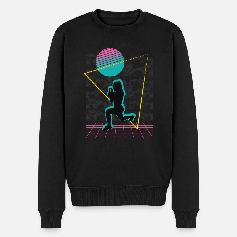 Vaporwave HIIT - Männer Premium Bio Pullover - Schwarz