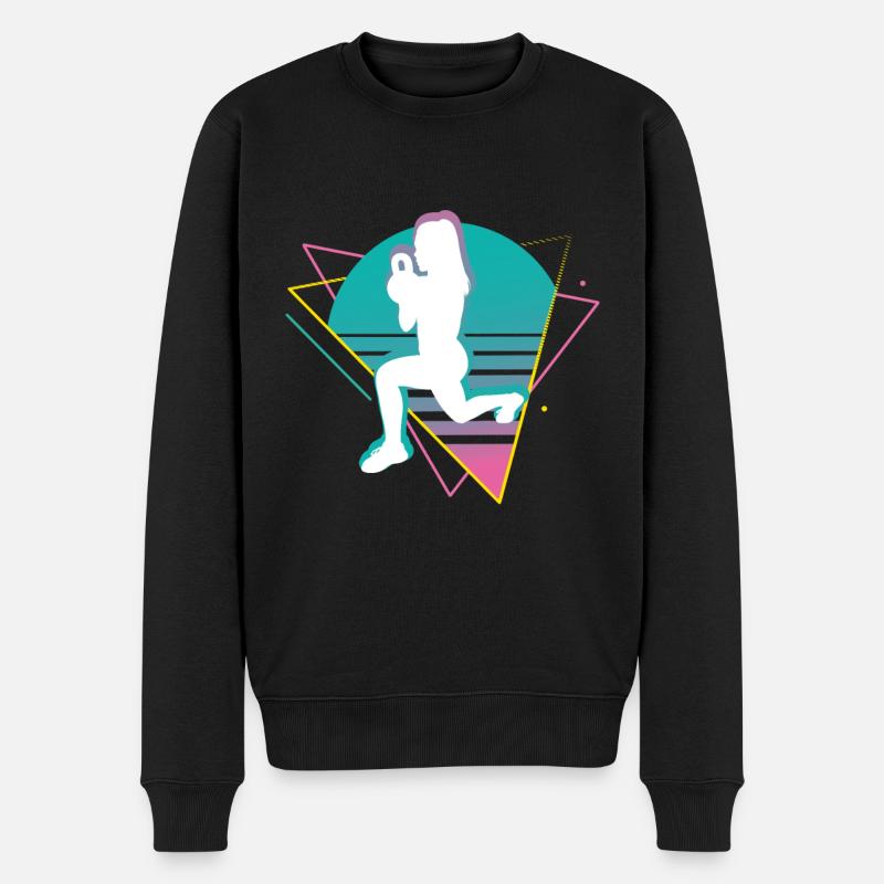 Vaporwave HIIT - Männer Premium Bio Pullover - Schwarz