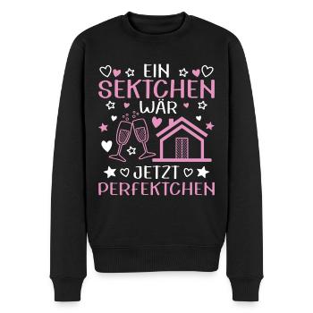 Bauherrin Bauherrinnen Richtfest Baustelle - Männer Premium Bio Pullover - Schwarz - Vorne - Nico (187cm)