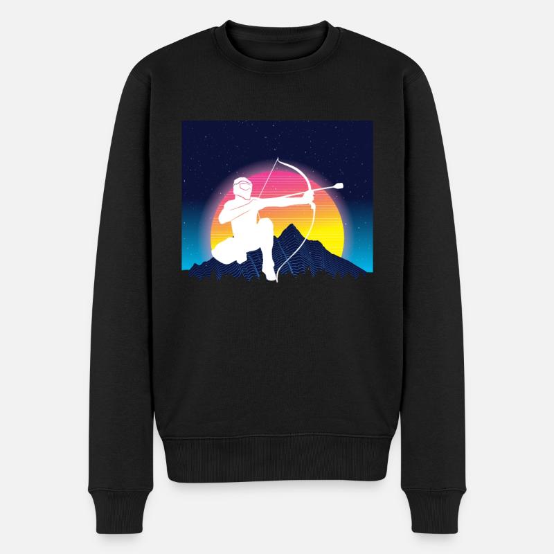 Balise fléchée Vaporwave - Pull Premium bio Homme - noir