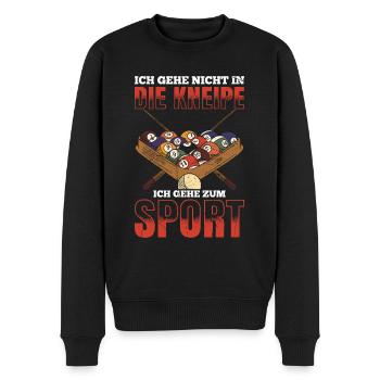 Ich Gehe Nicht In Die Kneipe Ich Gehe Zum Sport - Männer Premium Bio Pullover - Schwarz - Vorne - Nico (187cm)