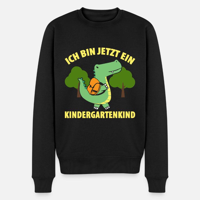 Ich Bin Jetzt Ein Kindergartenkind - Männer Premium Bio Pullover - Schwarz