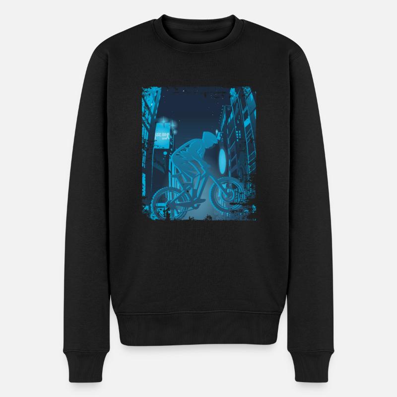 Descente de la ville asiatique - Pull Premium bio Homme - noir