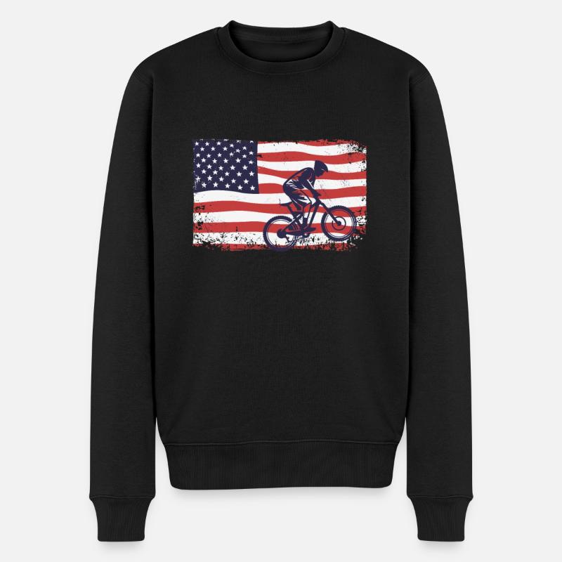 Drapeau américain Descente - Pull Premium bio Homme - noir