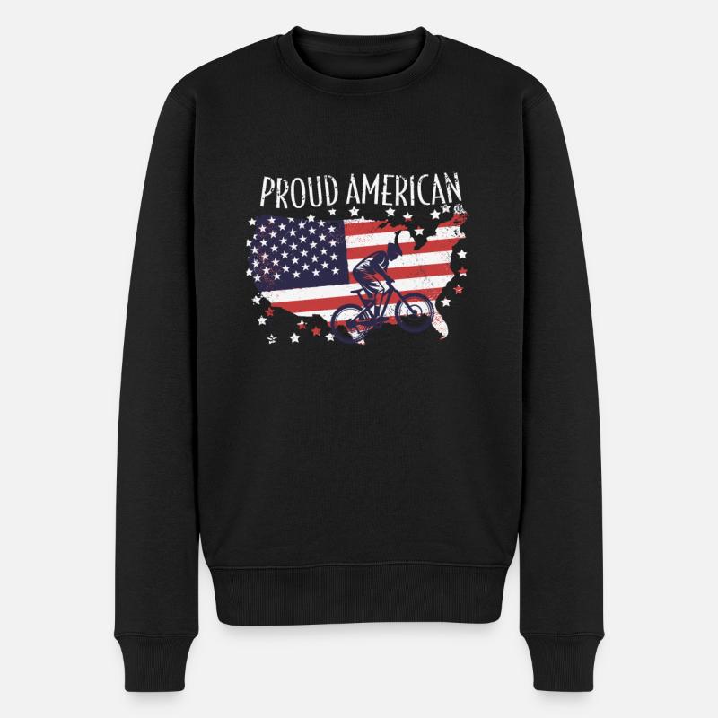 Drapeau américain Descente - Pull Premium bio Homme - noir