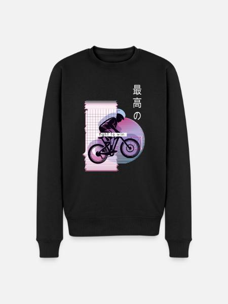 Vaporwave Metaverse Downhill - Men's Premium Organic Jumper - black