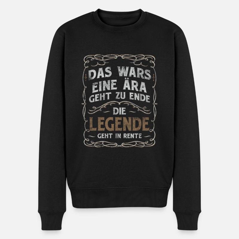 Das Wars Eine Ära Geht Zu Ende Die Legende Geht In - Männer Premium Bio Pullover - Schwarz