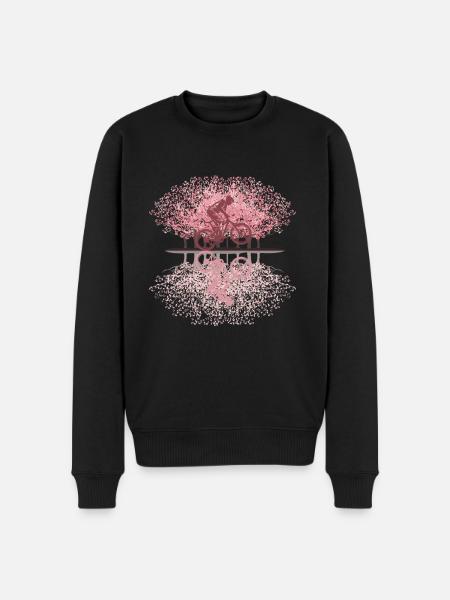 Japanese Cherry Blossom Downhill - Men's Premium Organic Jumper - black