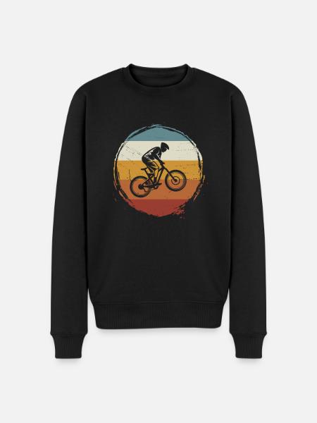 Retro Downhill - Men's Premium Organic Jumper - black