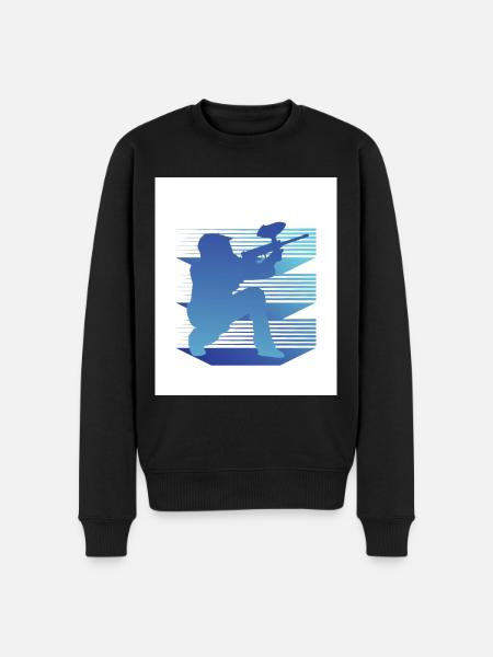 Geometry Paintball - Men's Premium Organic Jumper - black