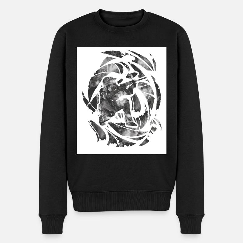 Grunge Paintball - Männer Premium Bio Pullover - Schwarz