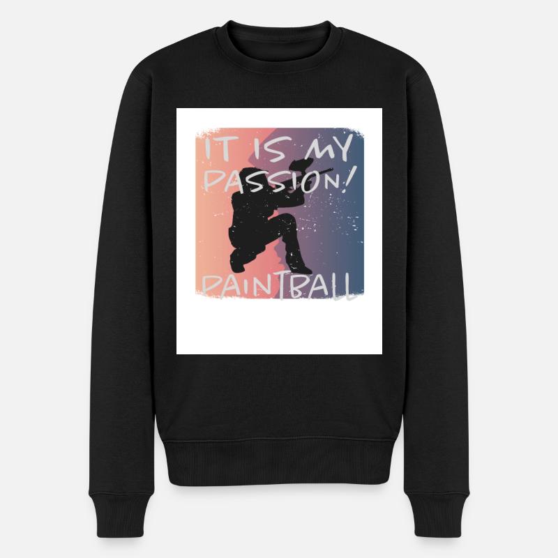 Grunge Paintball - Pull Premium bio Homme - noir